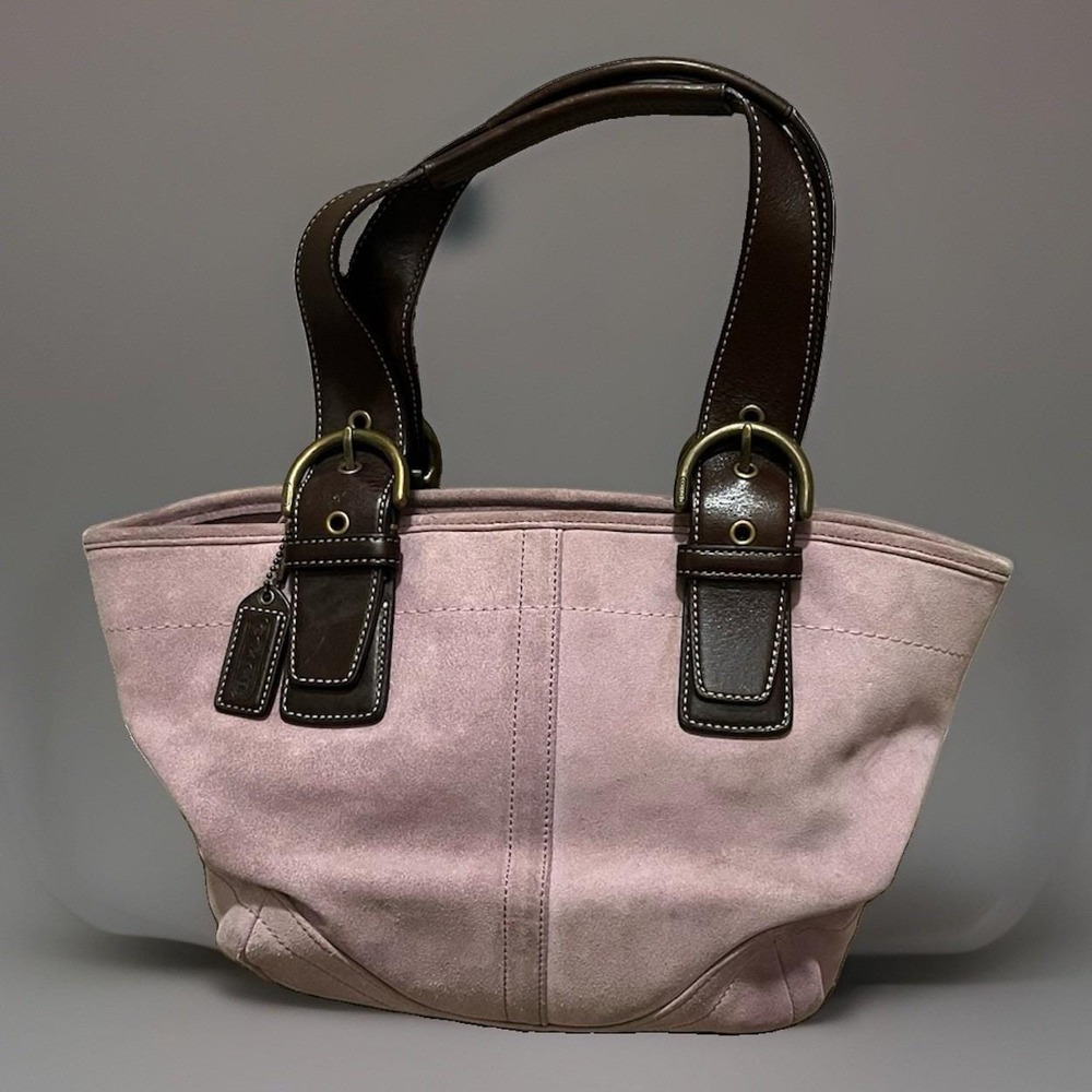 Y2K Vintage Rare NWT Coach Lavender Soho Suede Tote 2004